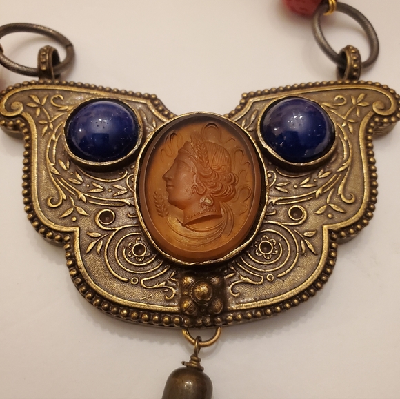 Philippe Ferrandis Paris Dangling Cameo Signed Necklace - Picture 16 of 16